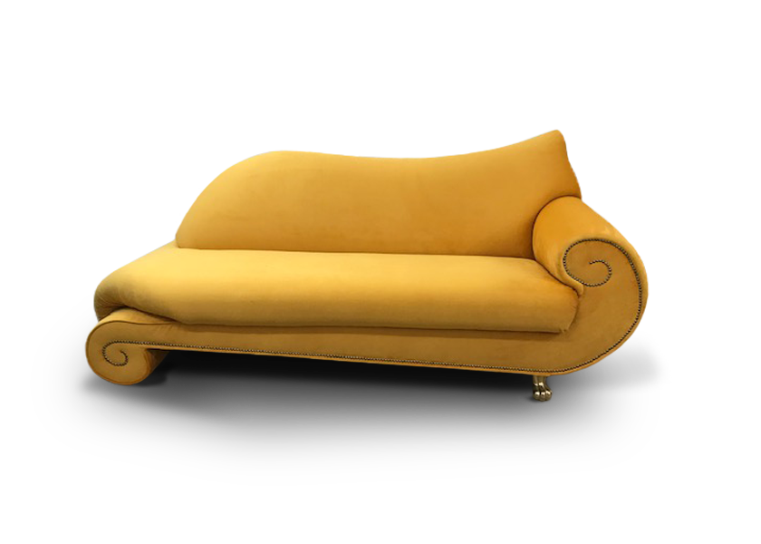 Sofa, gelbe Polsterung, klassisch moderner Style